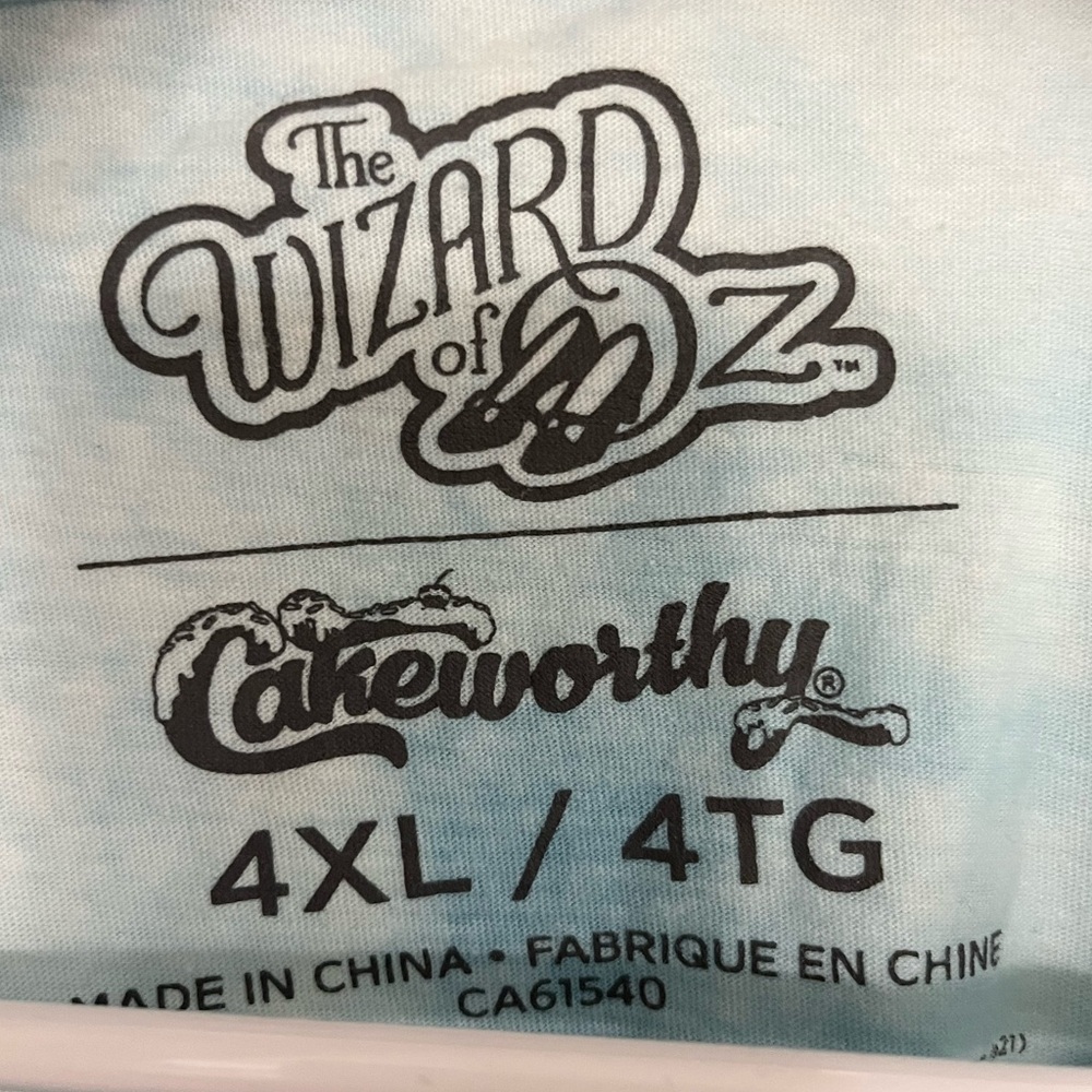Cakeworthy Wizard of Oz Tie-Dye Graphic Long Sleeve Cotton Tee, size 4XL - Picture 3 of 7